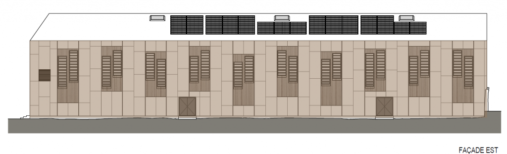 Façade Est du Projet Favier