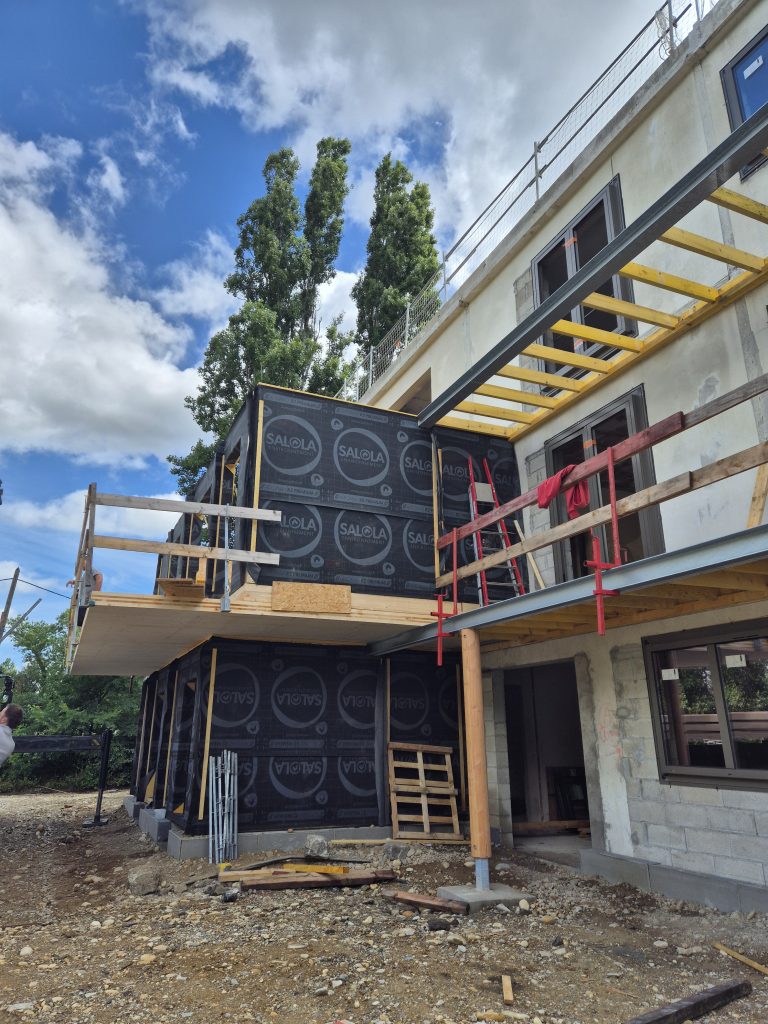 Maison des Internes, structure des balcons en bois